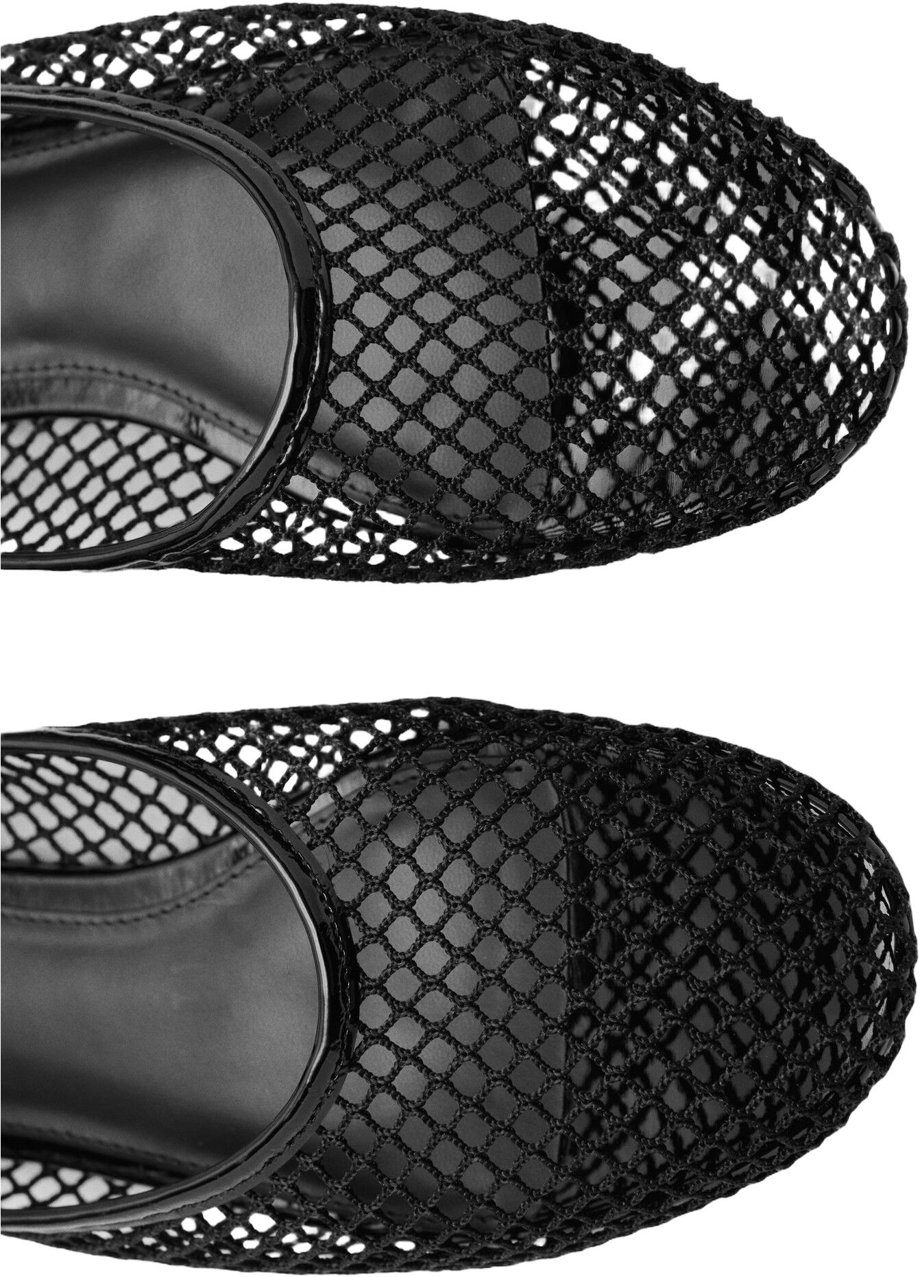 Ballet flats with mesh bracelet