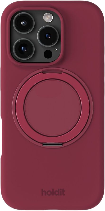 Silicone Stand Case iPhone 16 Pro Red Velvet