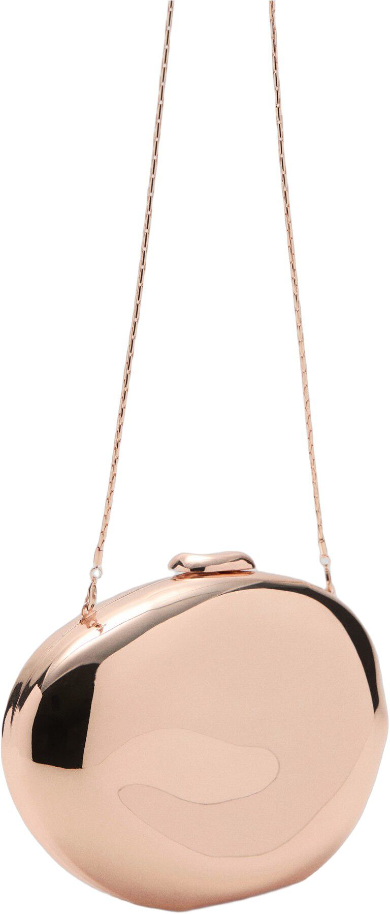 Oval clutch bag