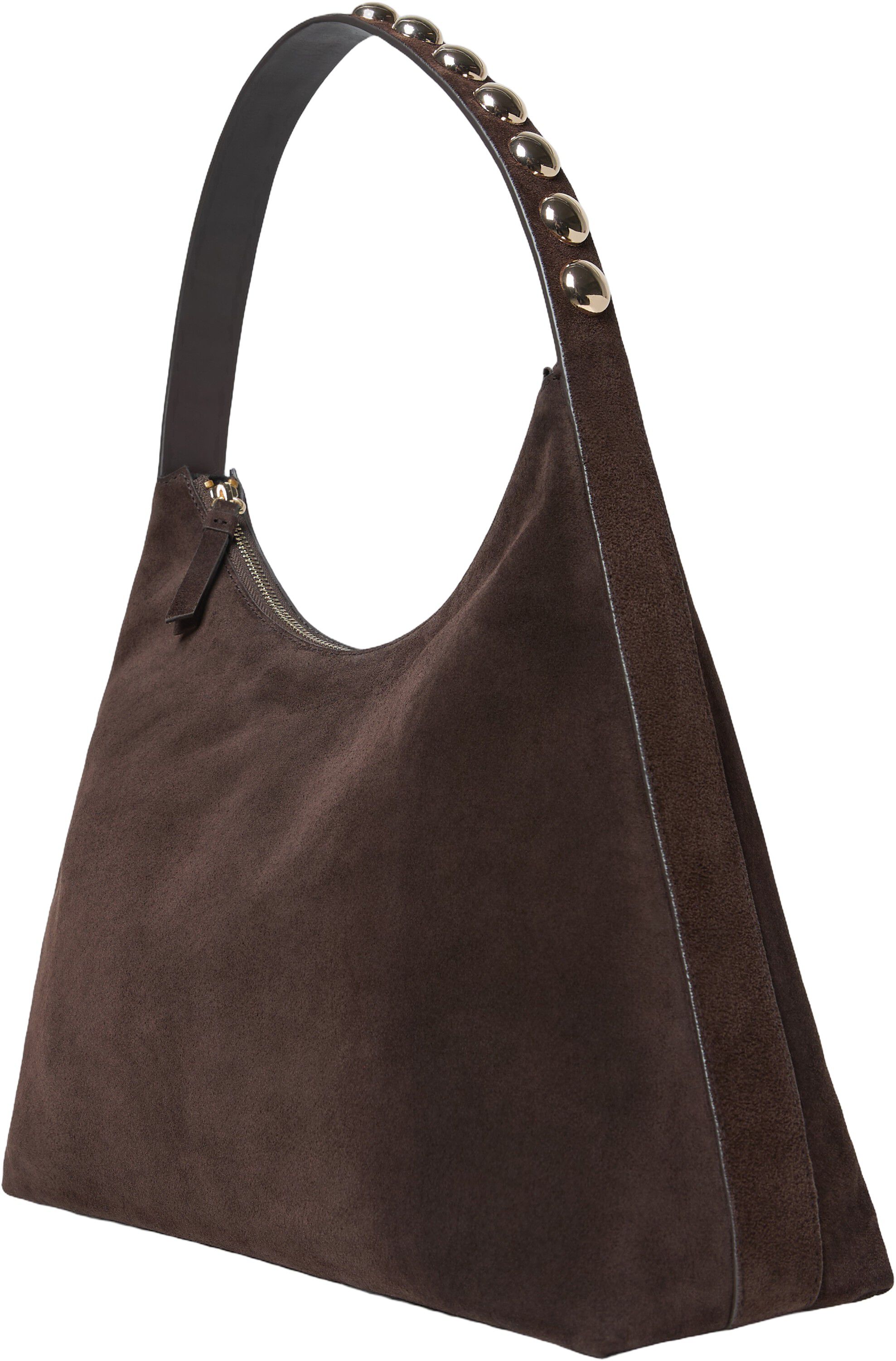 STASSIE STUDDED SLOUCHY SHOULDER BAG