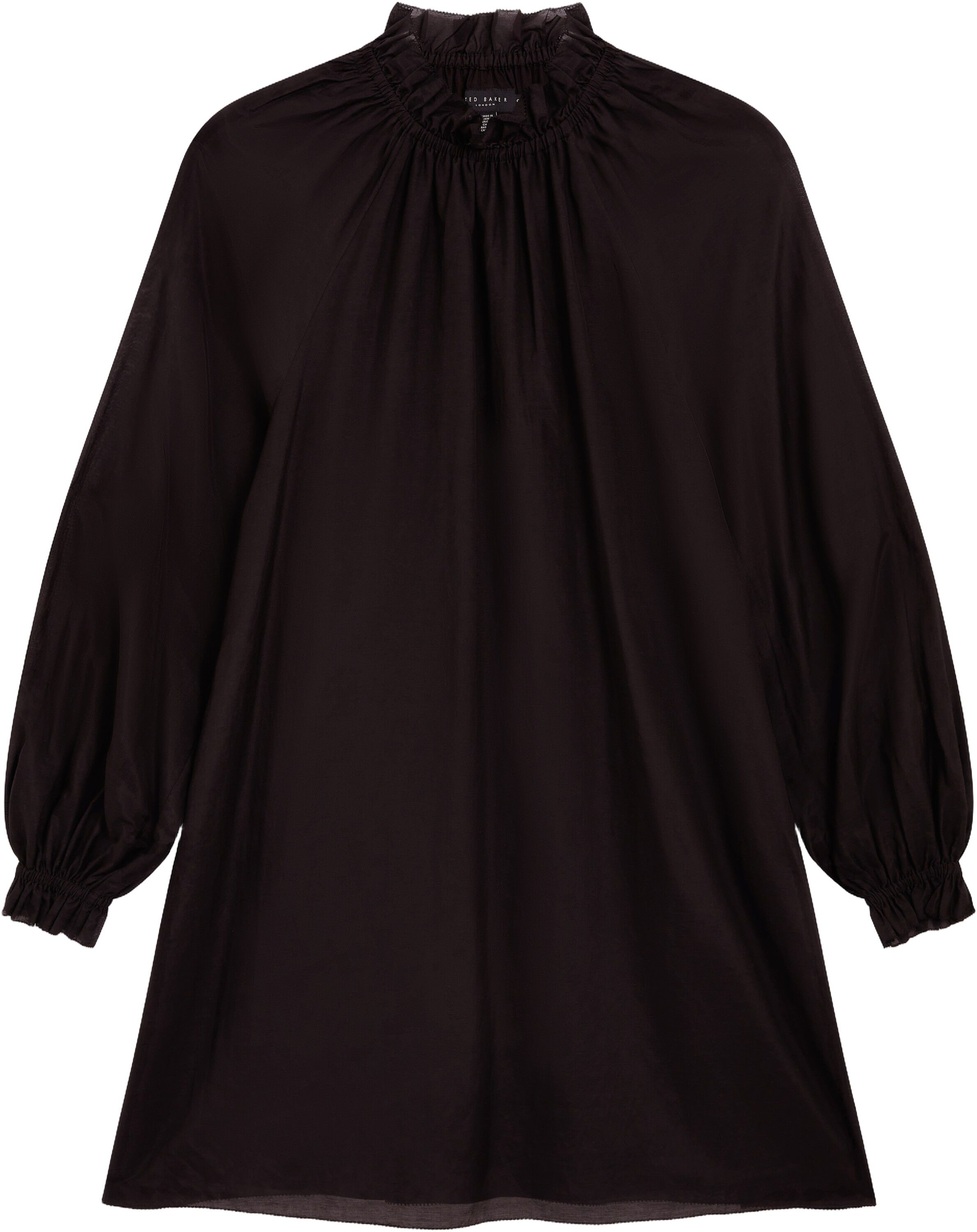 MACARA Gathered Neck Long Sleeve Mi