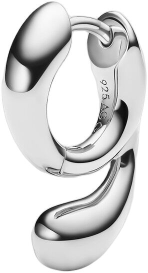 Mermaid Splash Huggie Silver