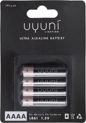 (16/288) AAAA Battery, 1,5V, 580mAh - 4 pack
