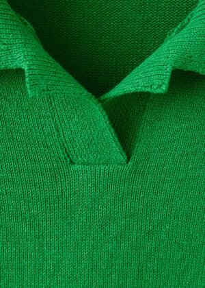 Knitted polo-neck sweater