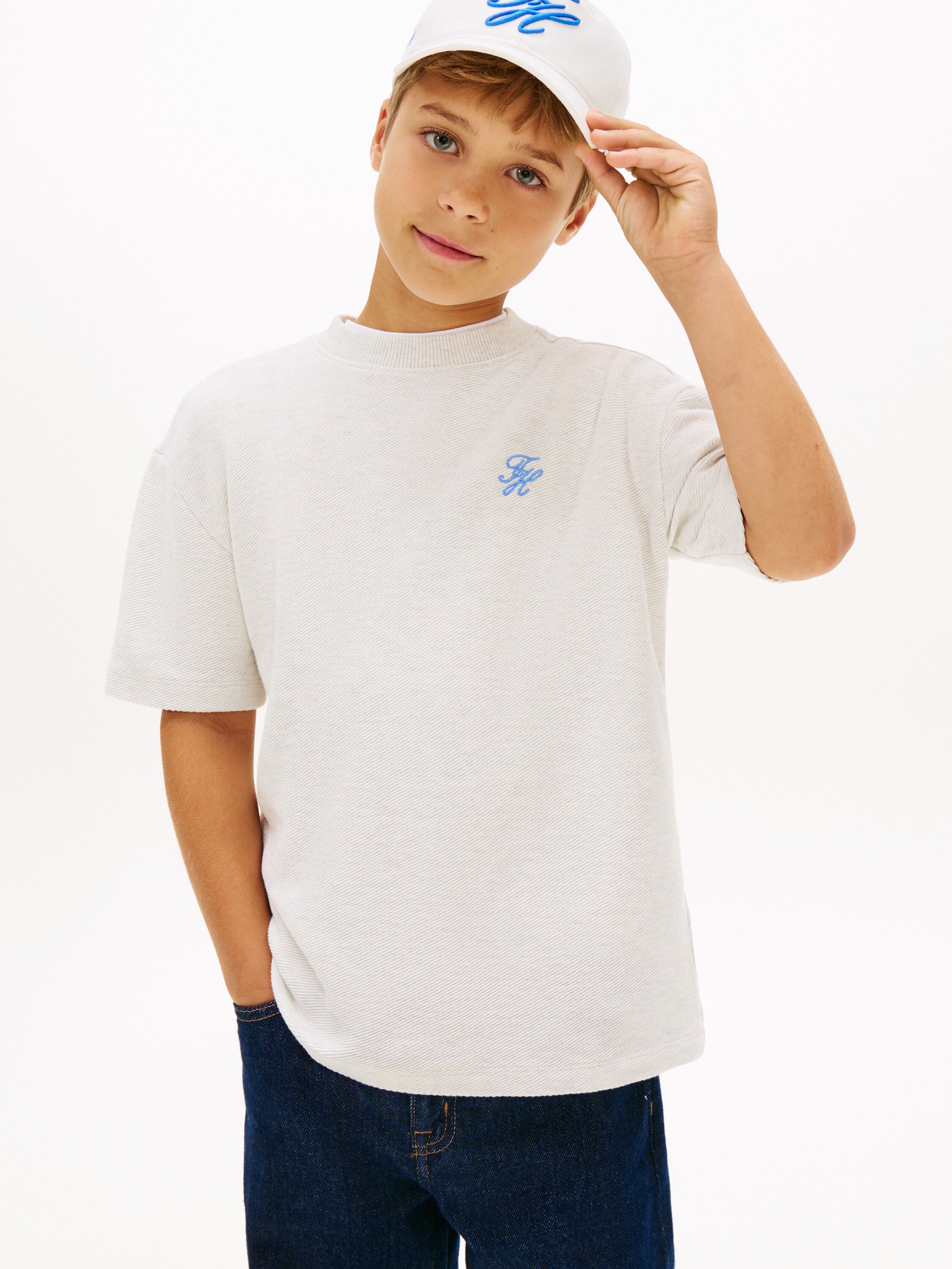 Logo Embroidery Jersey Twill T-Shirt