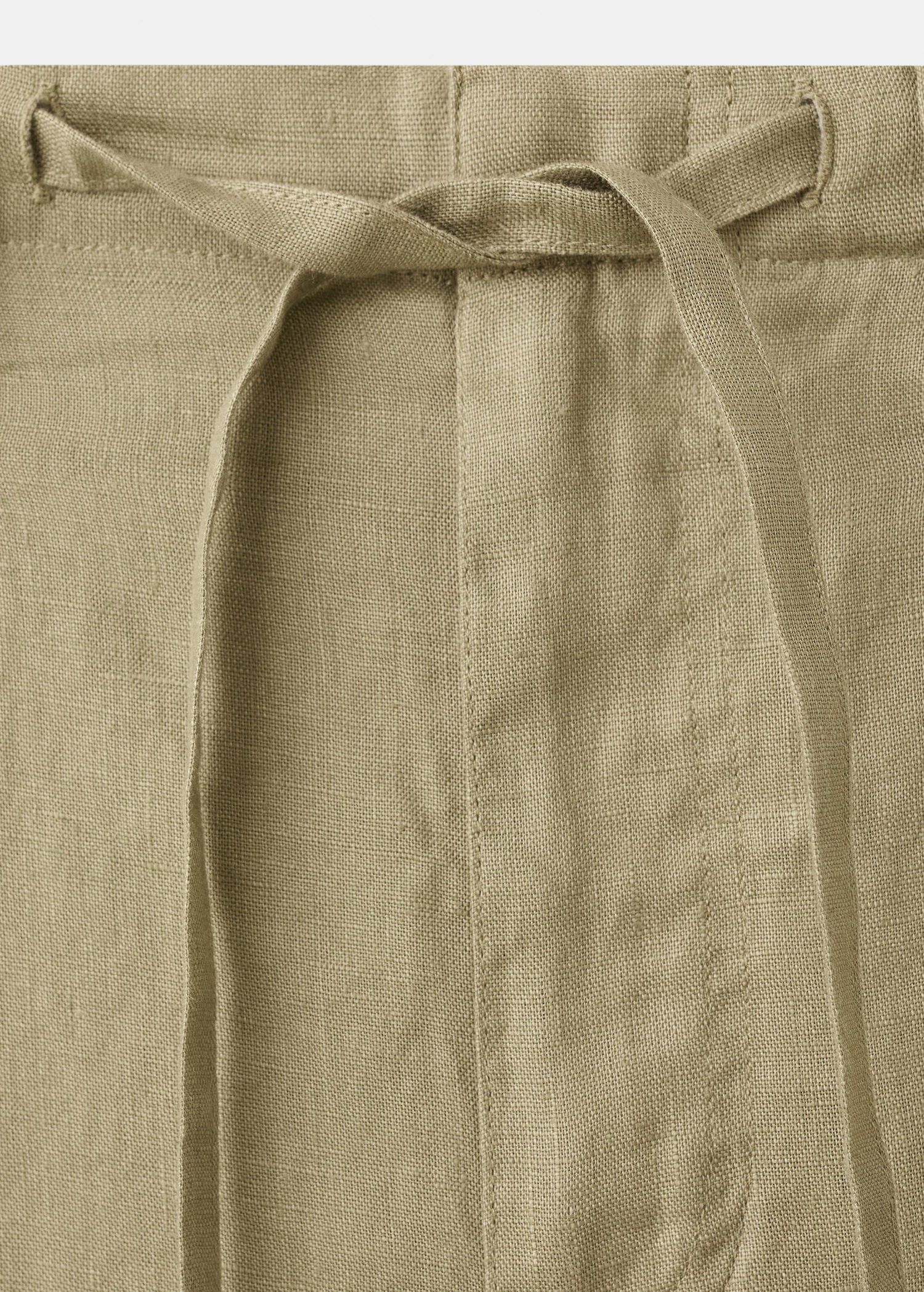 Bow linen trousers