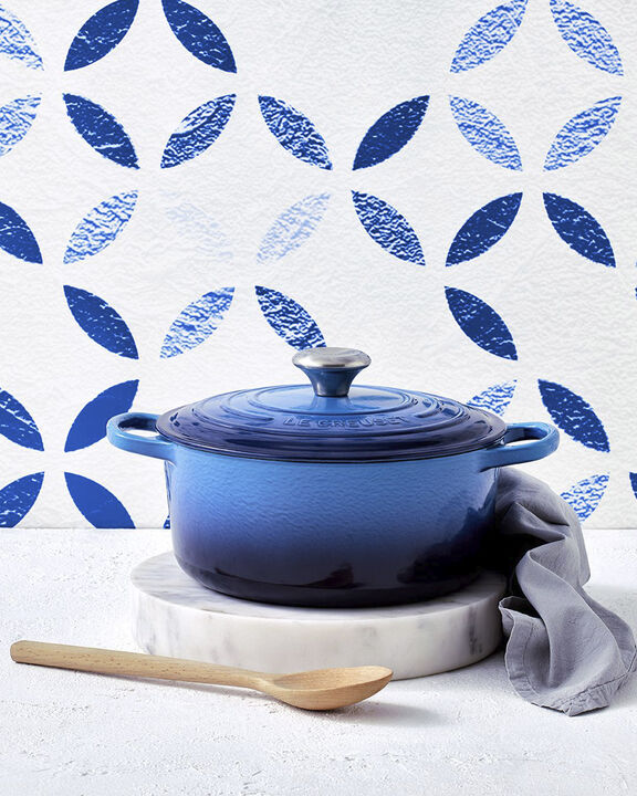 Rund støbejernsgryde 6,7L Azure Blue