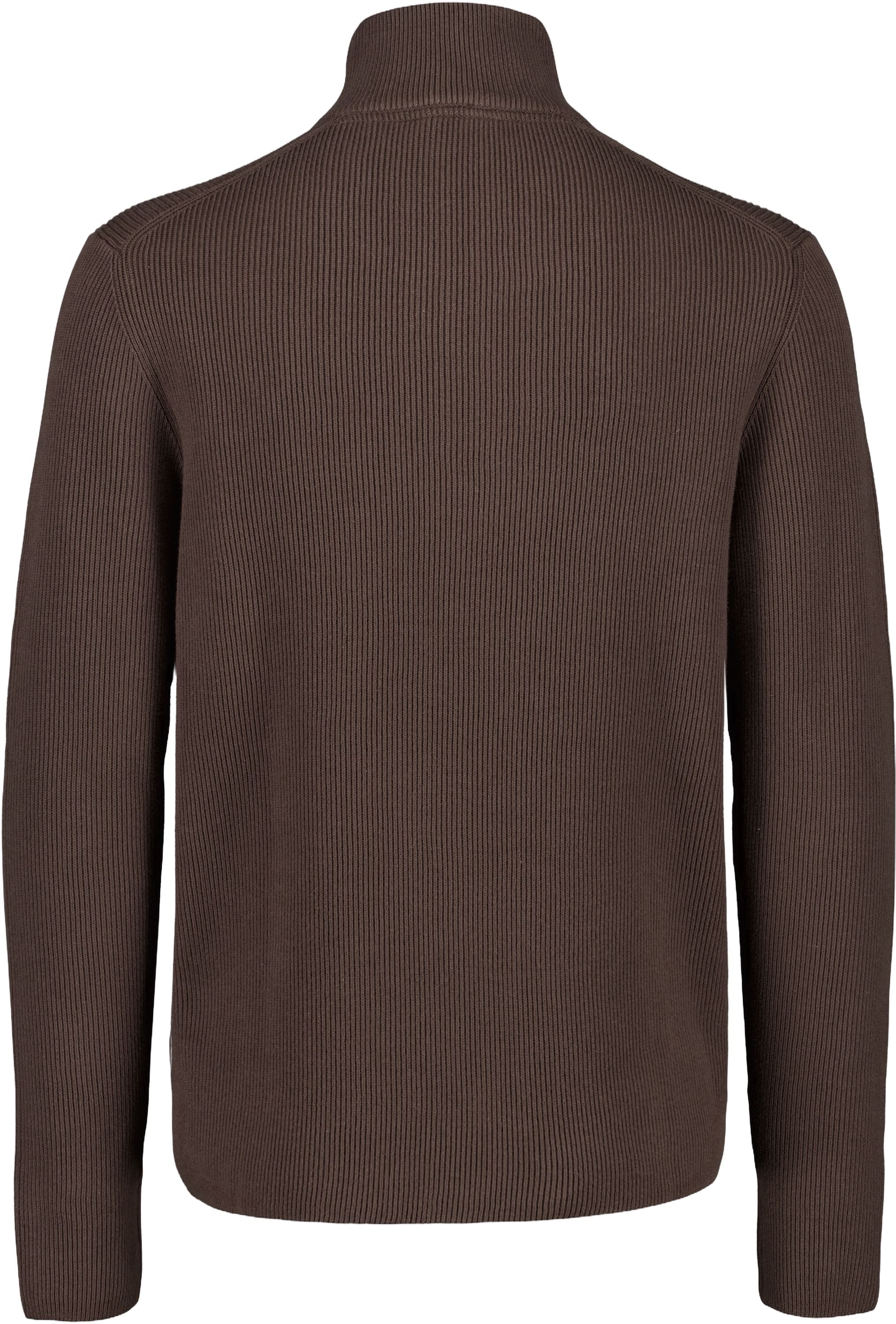 Half zip rib knit