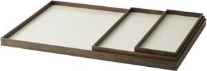 Frame tray large smoked oak/beige