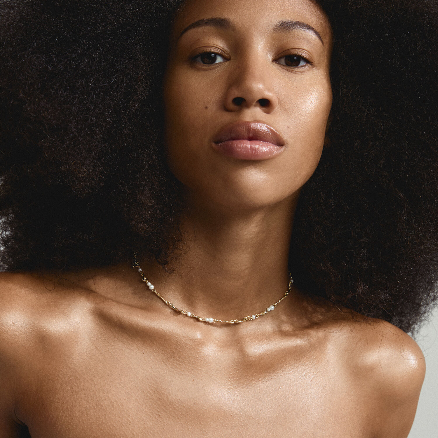 SLOAN pearl necklace gold-plated