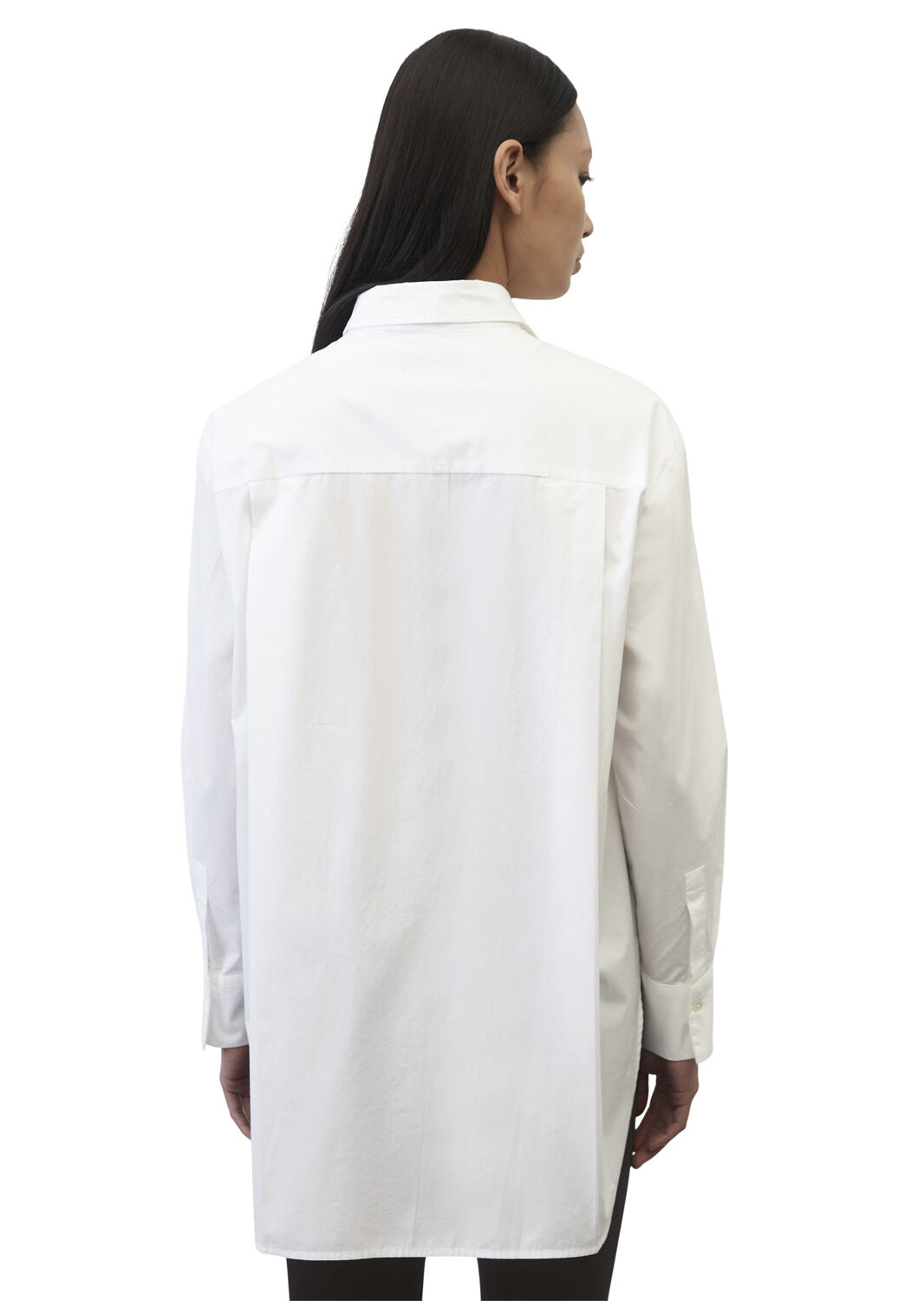 Longblouse, kent collar, side slits