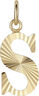 Reflection Letters, gold-plated sterling silver-S