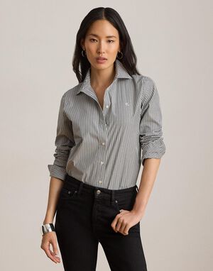 Classic Fit Striped Cotton Shirt