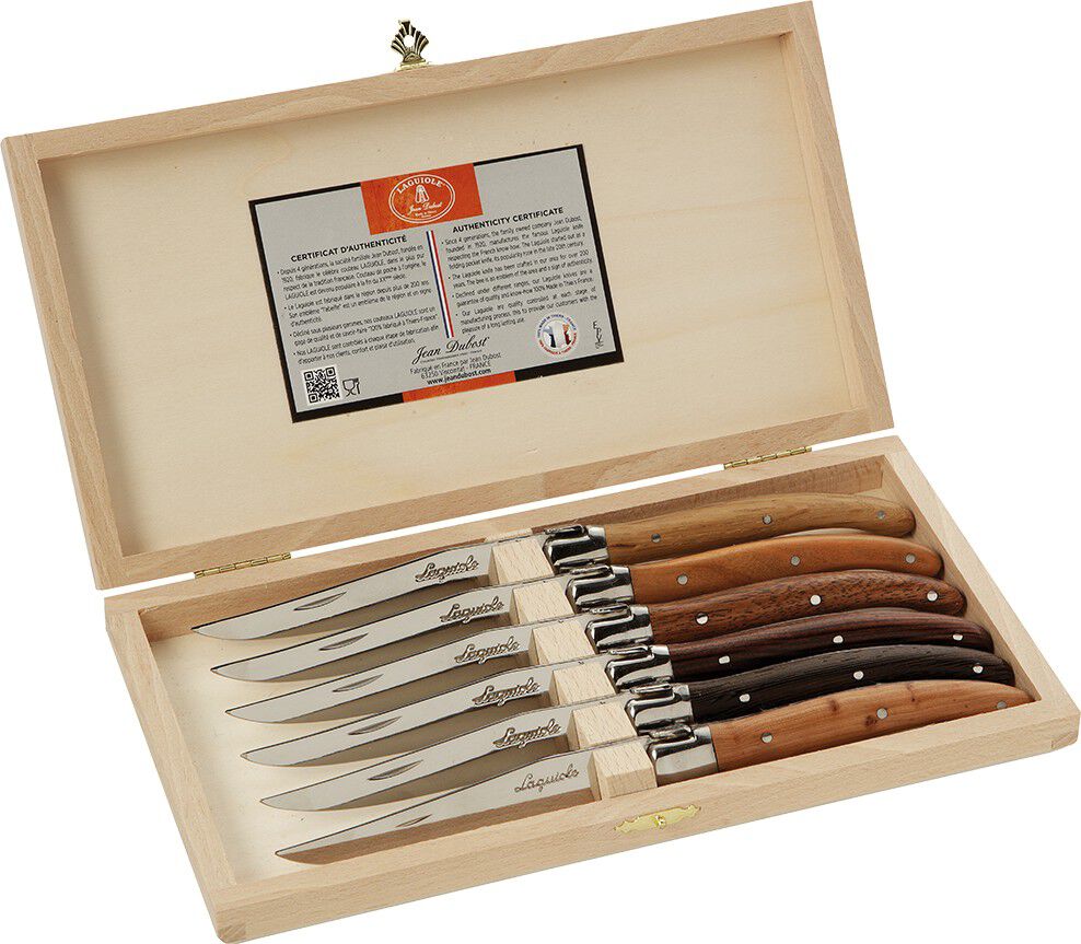 Knive tr&aelig; mix 2,5mm, 6stk Laguiole