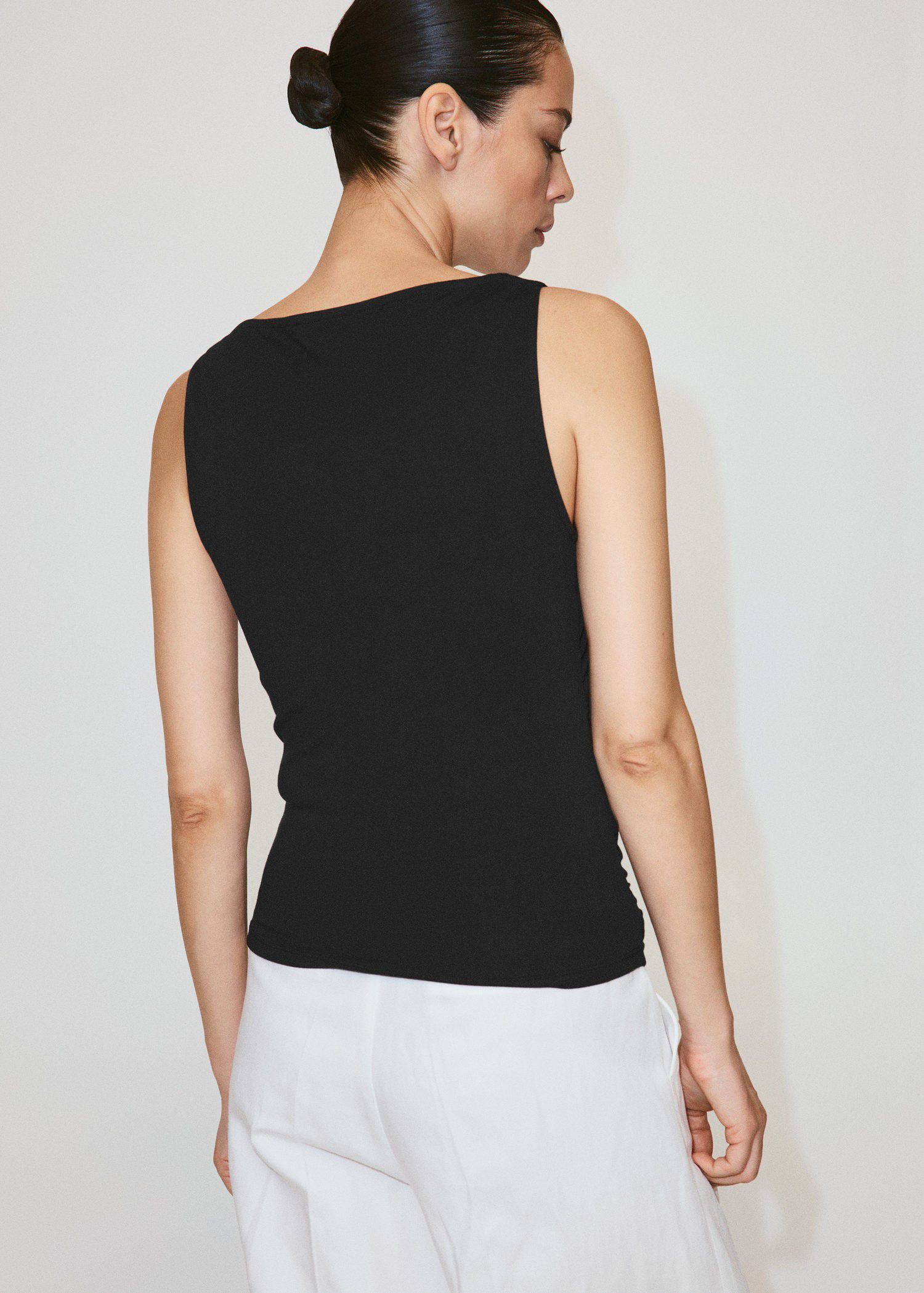Draped cotton top