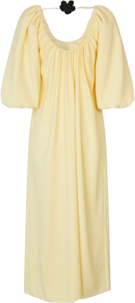 2395 Heavy Crepe, Romantic Voluminous Sleeve Dress