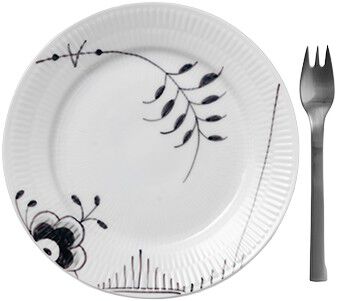 Black Fluted Mega 19 cm tallrik dekor nr. 2