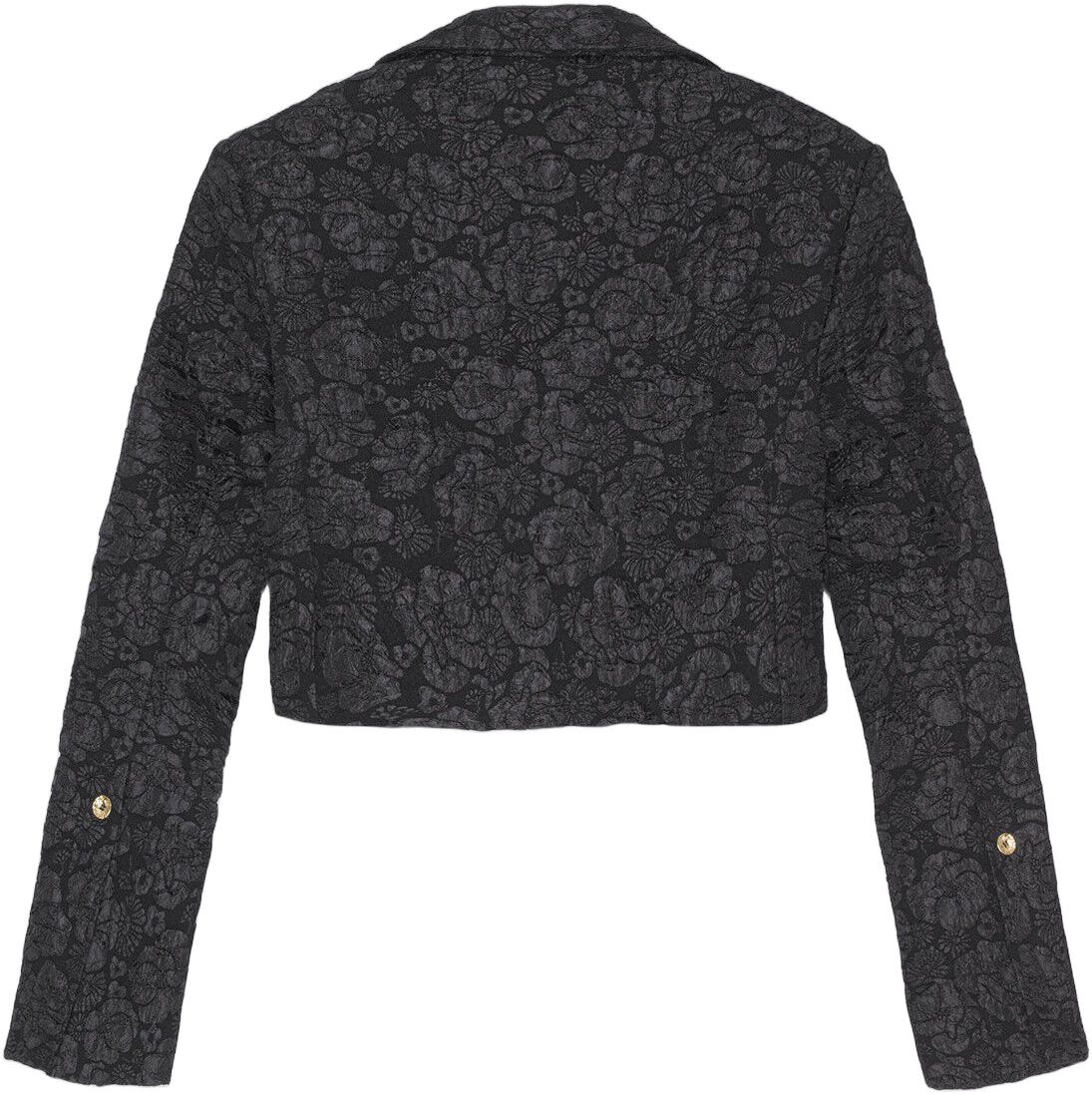 Stretch Jacquard Cropped Blazer