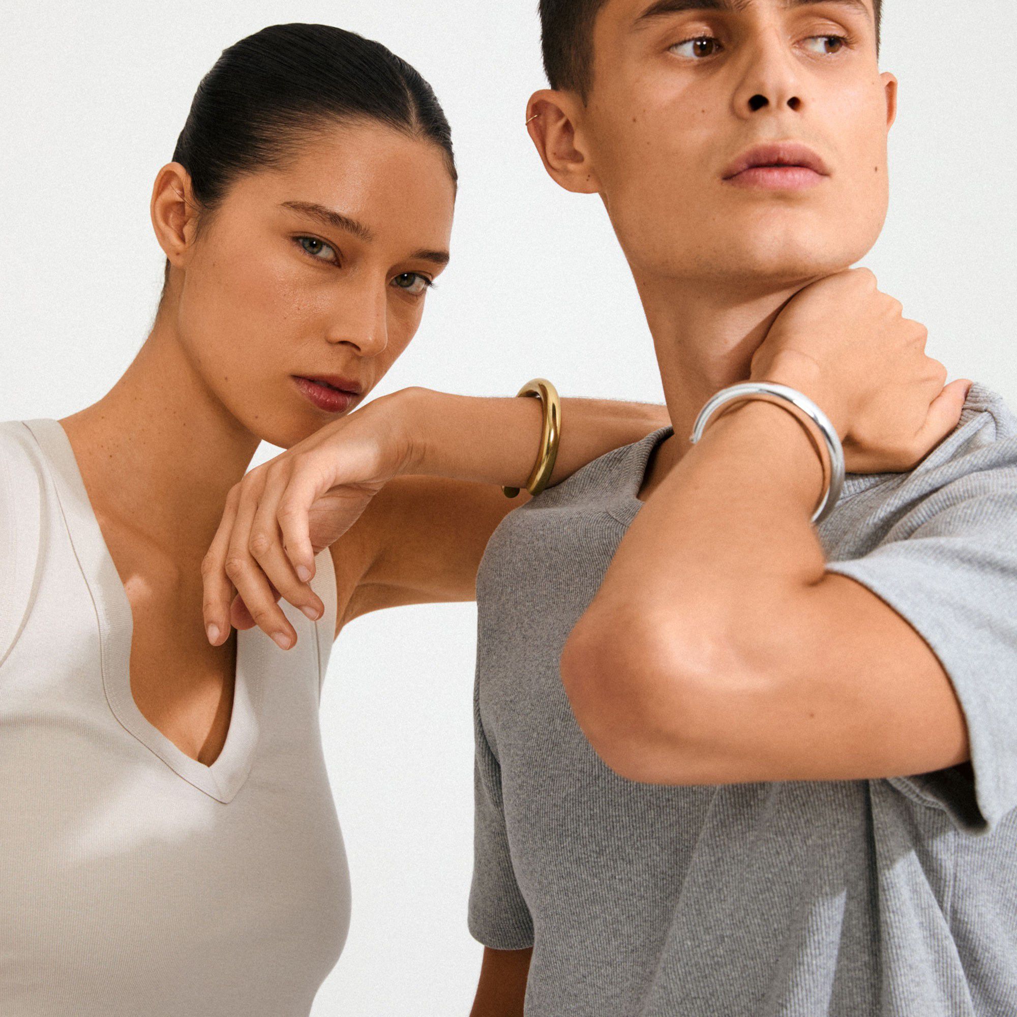 PHASE bangle silver-plated