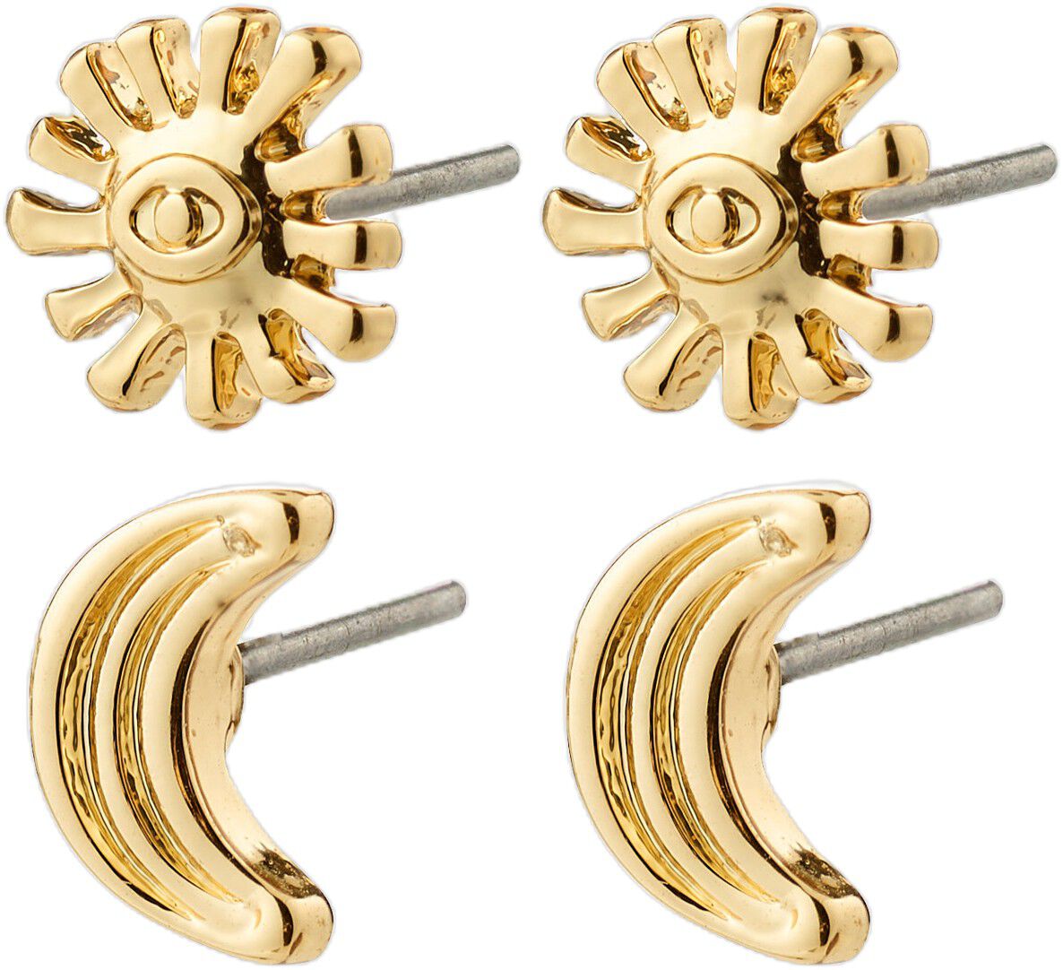 MISHA earrings, 2-in-1 set, gold-plated