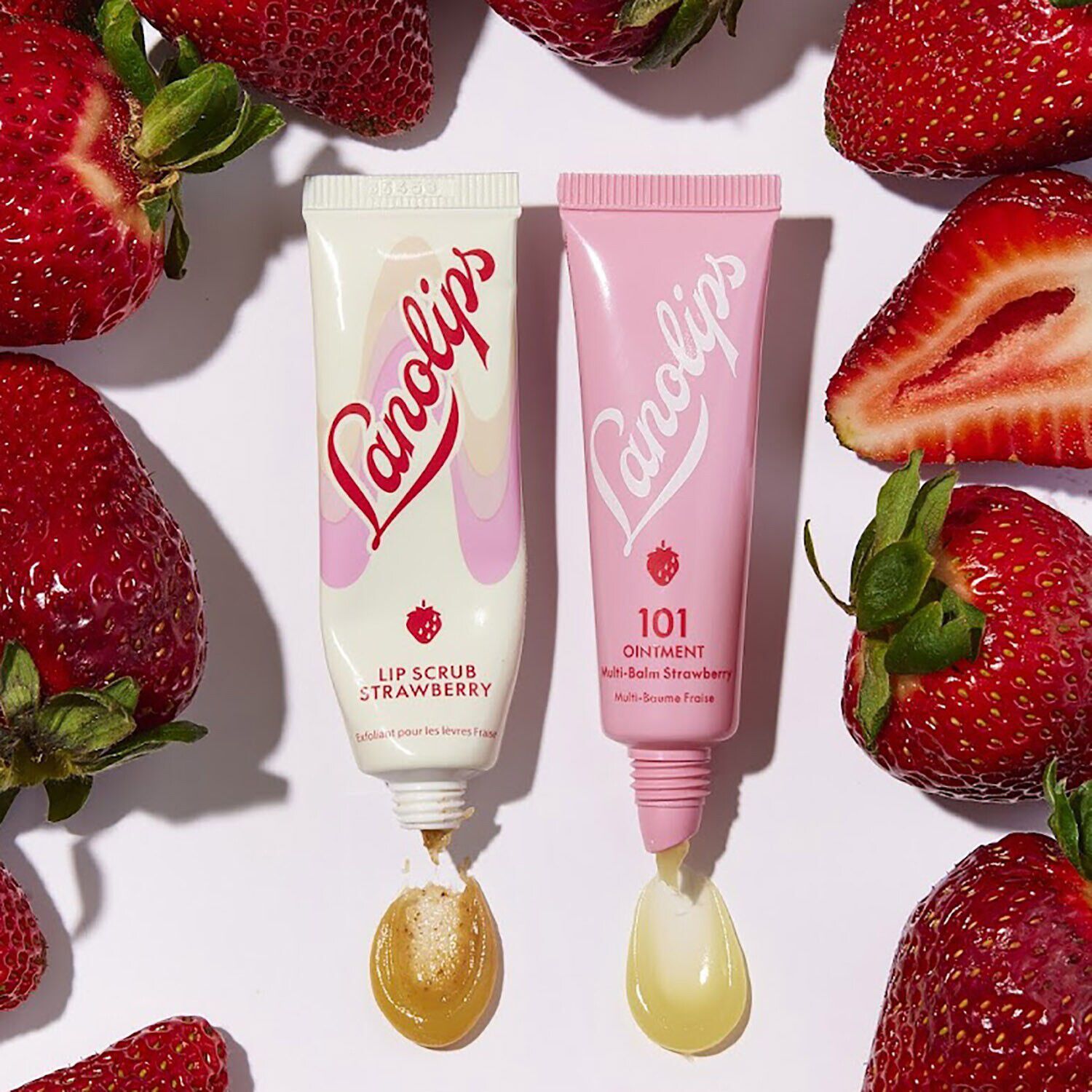 Lip Rituals Scrub & Balm Duo Strawberry - l&auml;ppbalsam och skrubb