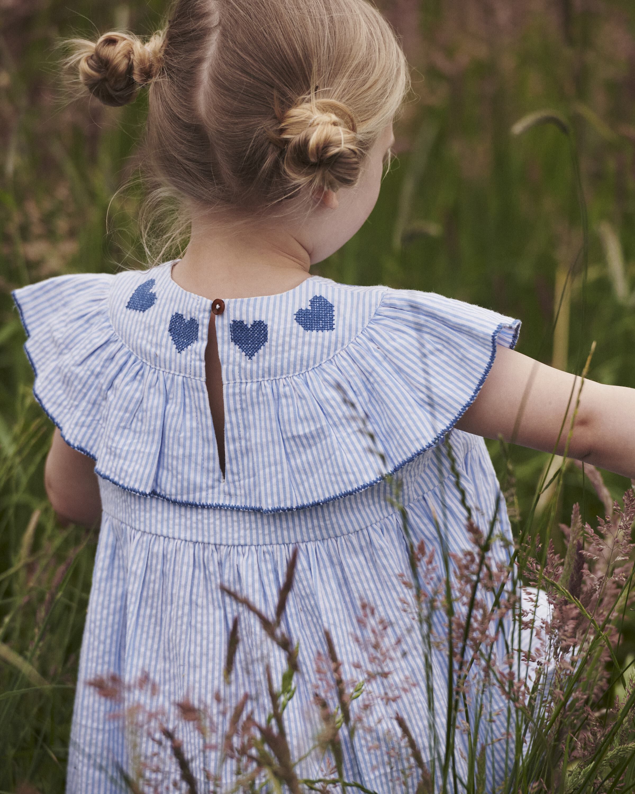 SEERSUCKER DRESS W. HEART