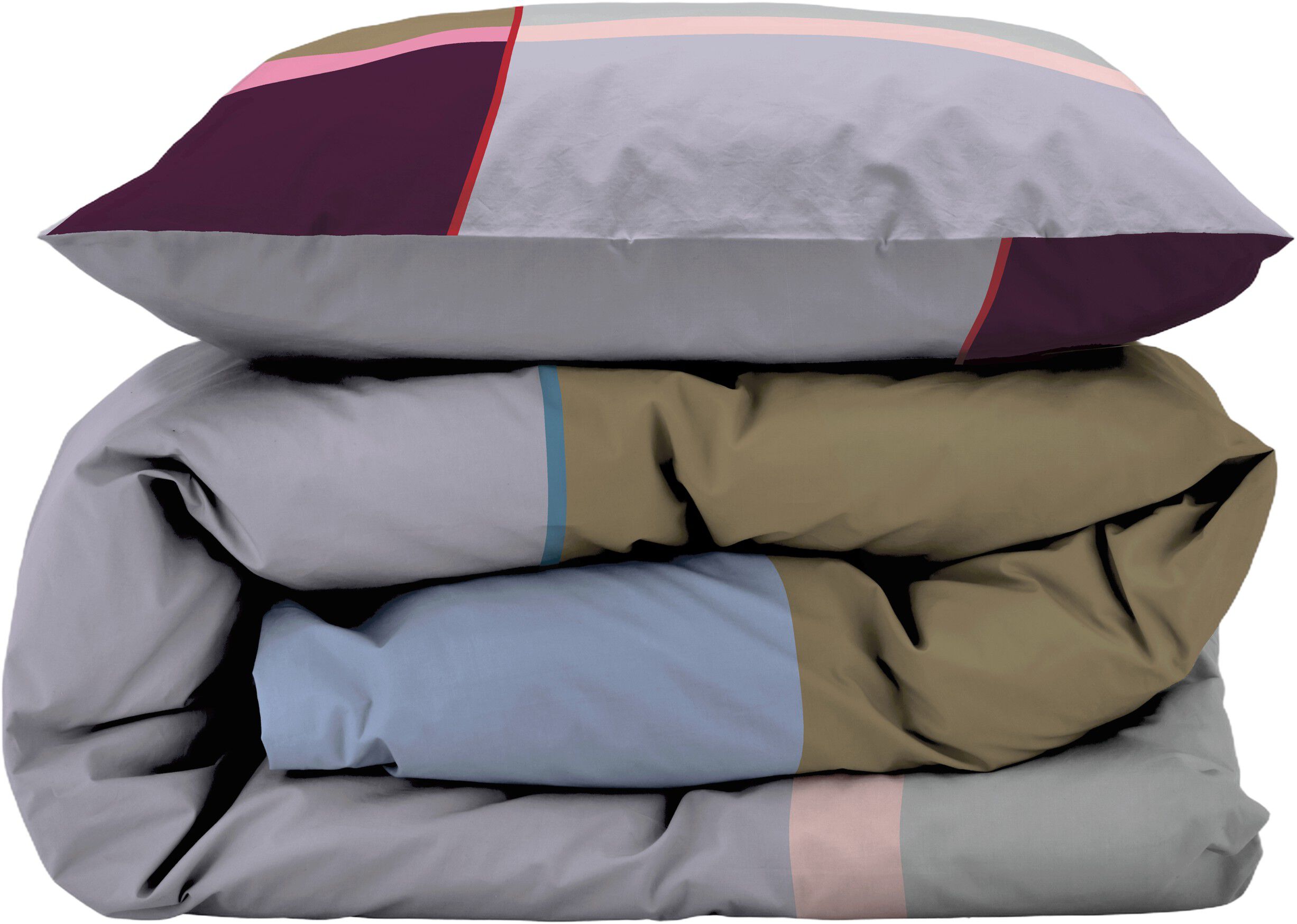 P&aring;slakanset 140x200 Colour Block Lavender