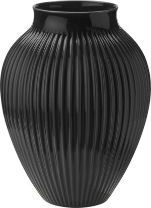 Knabstrup vas H 36. 5 cm ripple black
