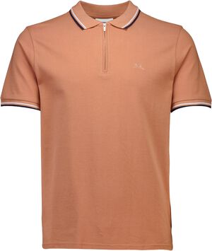 Polo shirt w. zip neck
