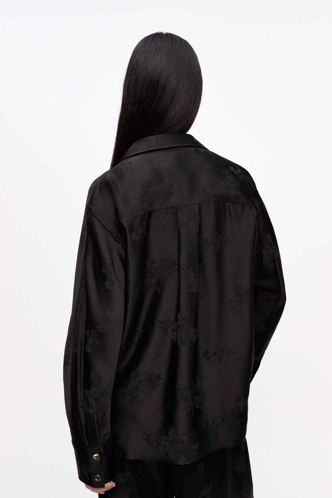 Fluid Satin Jacquard Tie String Rag