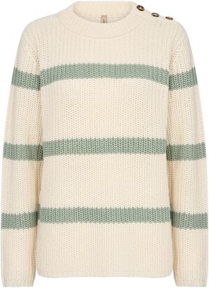 SC-REMONE STRIPE 32 Pullover Lysegrøn
