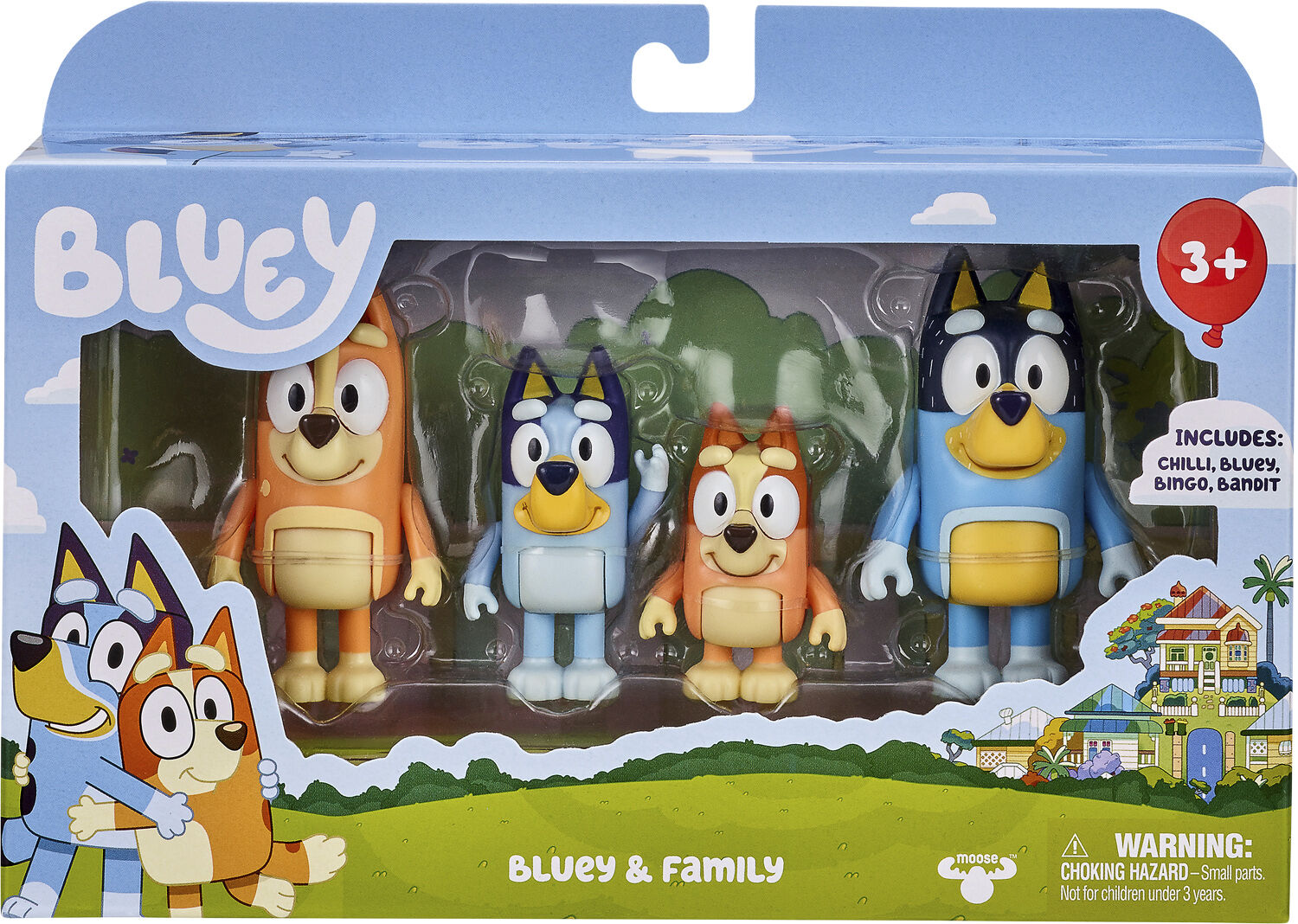 BLUEY FIGURE 4PK - family pk