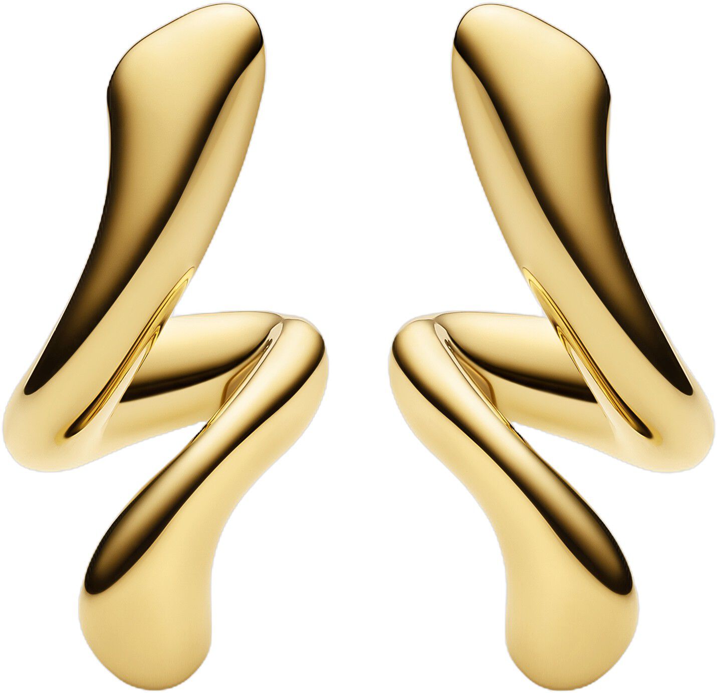 Coil Curl Studs Gold - PAIR