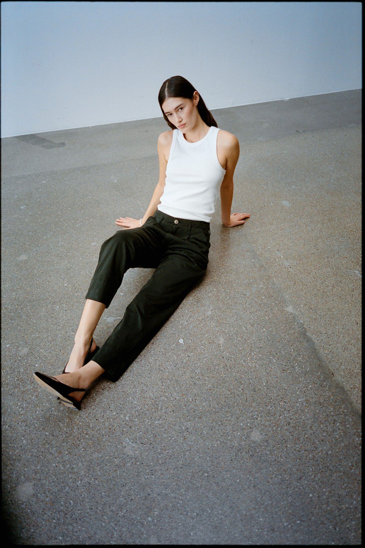 Canvas light pleat pant - Raina