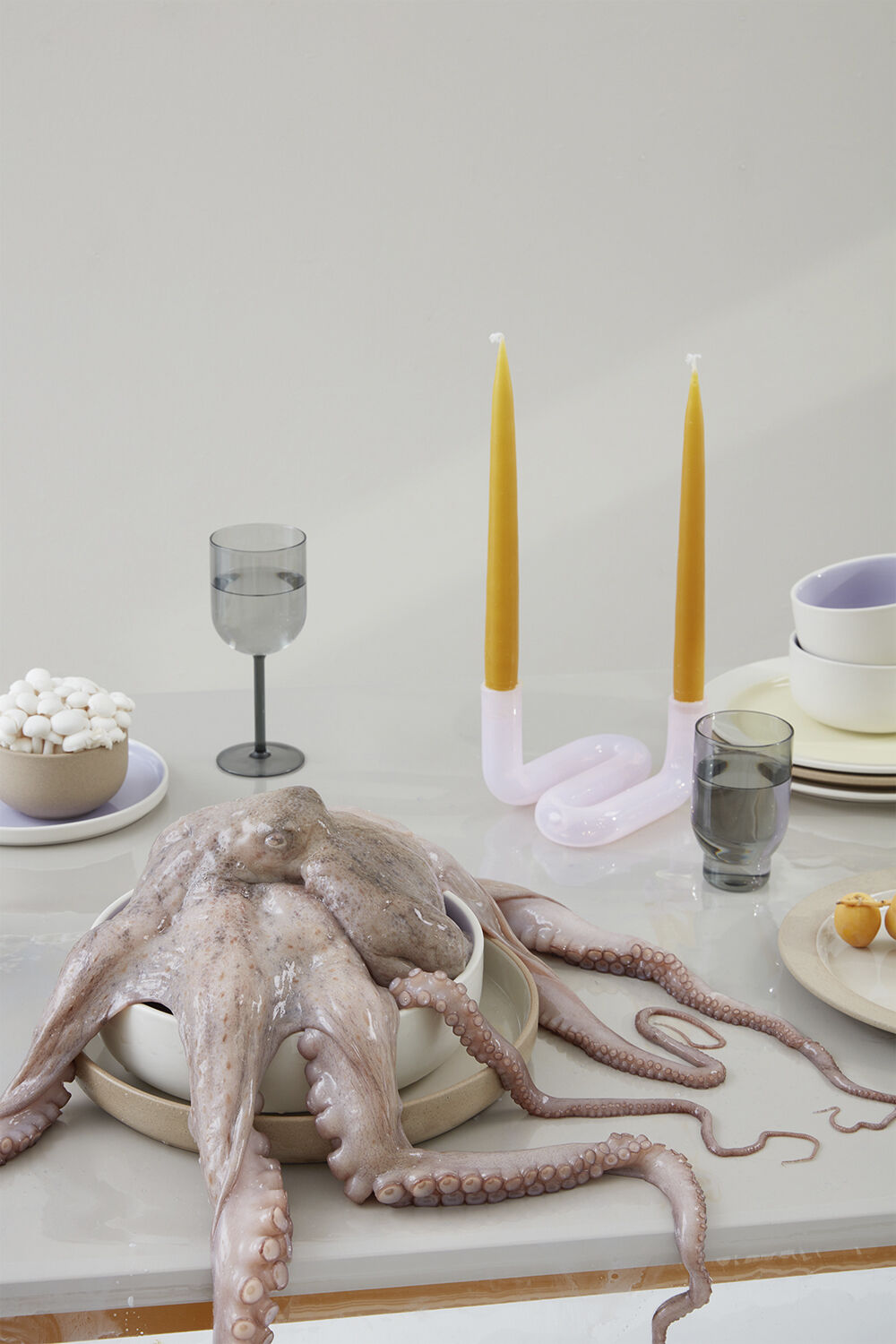 BOWL, MEDIUM, 2 PCS, GLAY SAND, GLAZE LIGHT GREY, 12565SG