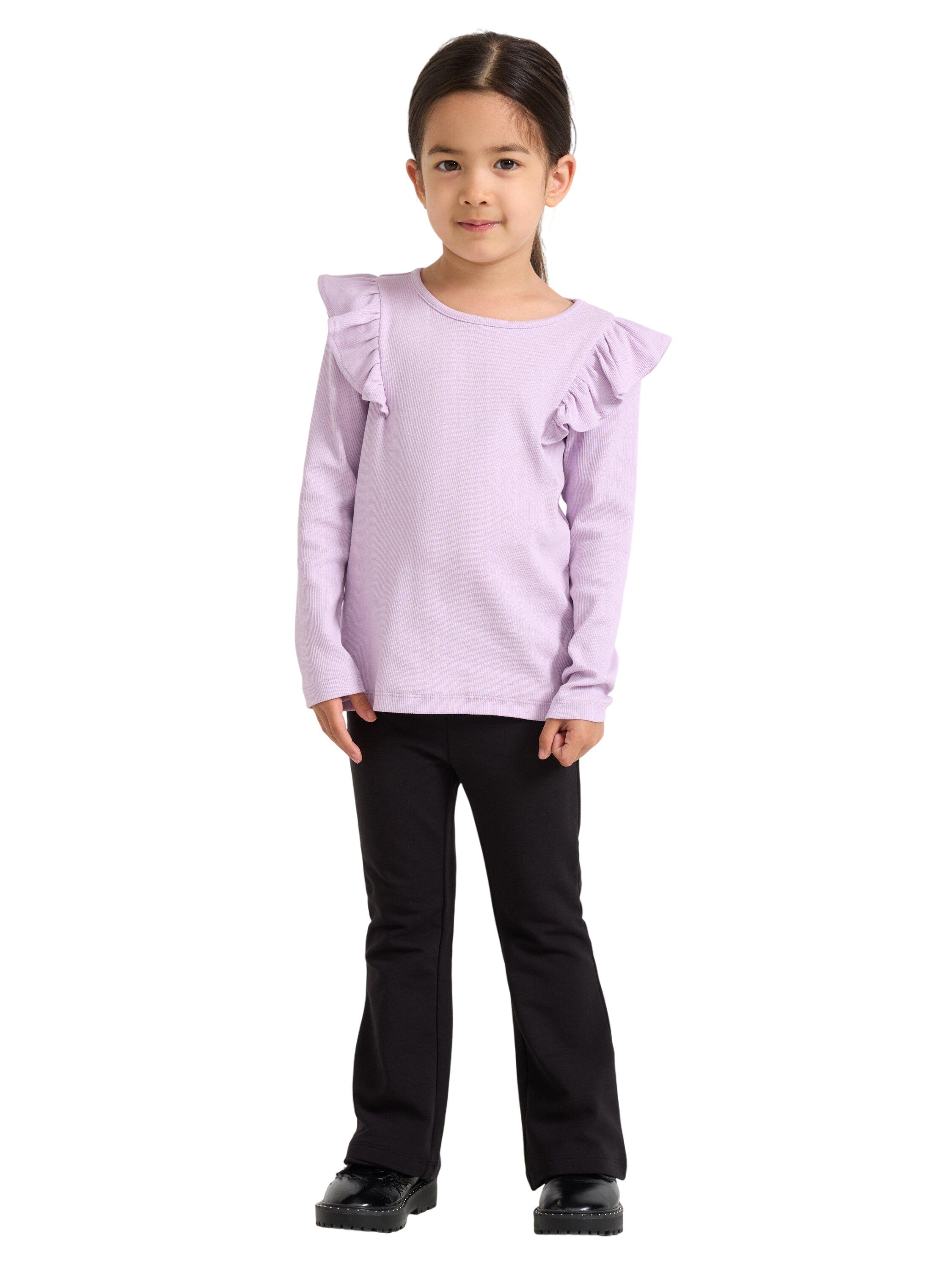 Flared leggings in soft cotton jers