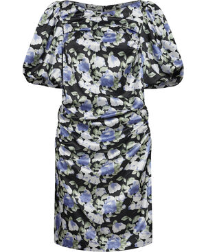 Lisbon Print Puff Dress