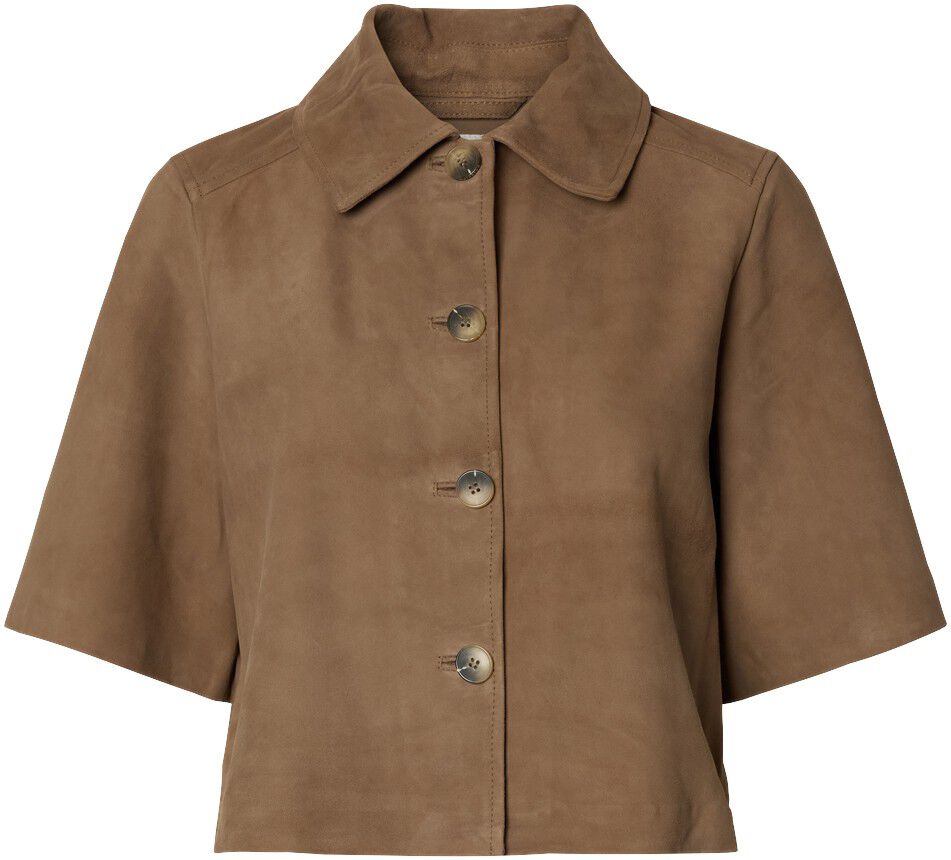 Slfsuri Ss Suede Shirt