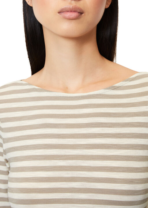 T-shirt, long sleeve, boat neck, st