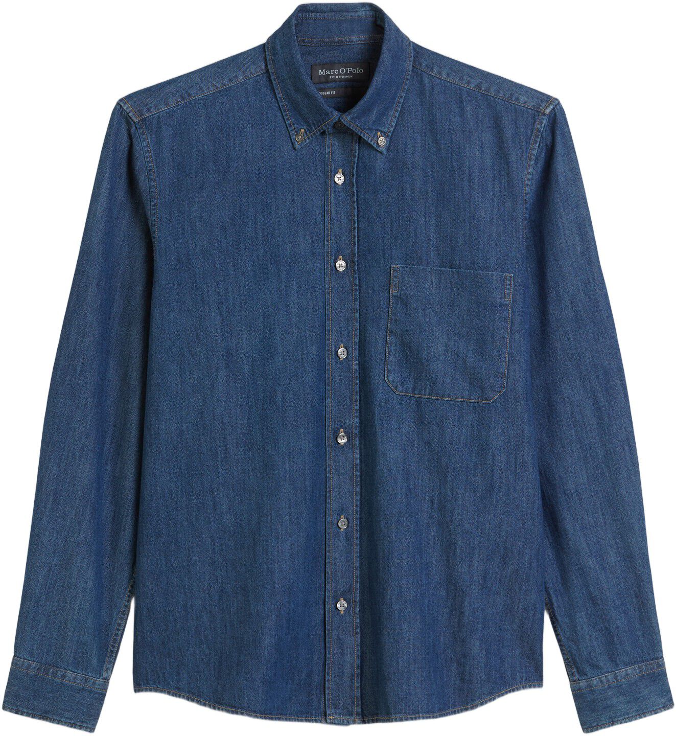 Button down collar, long sleeves, o