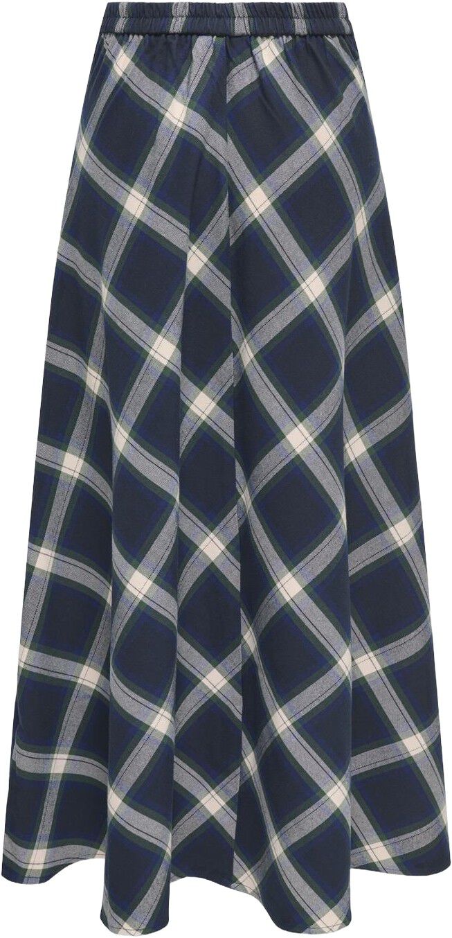 Onlwren Check Long Skirt Wvn