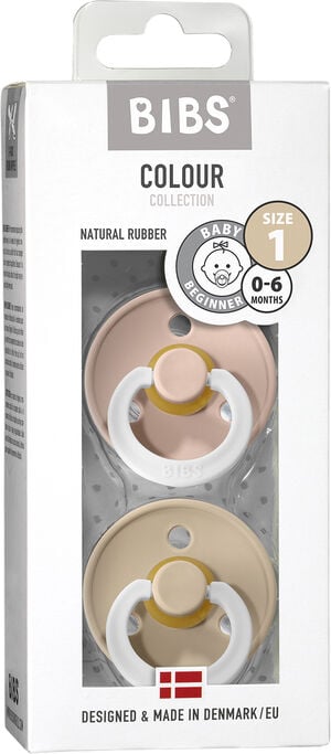 BIBS Colour 2 PACK Blush NIGHT/Vanilla NIGHT