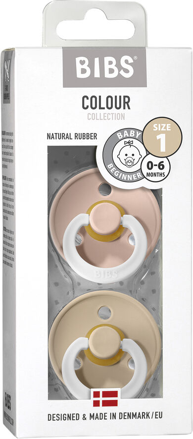 BIBS Colour 2 PACK Blush NIGHT/Vanilla NIGHT