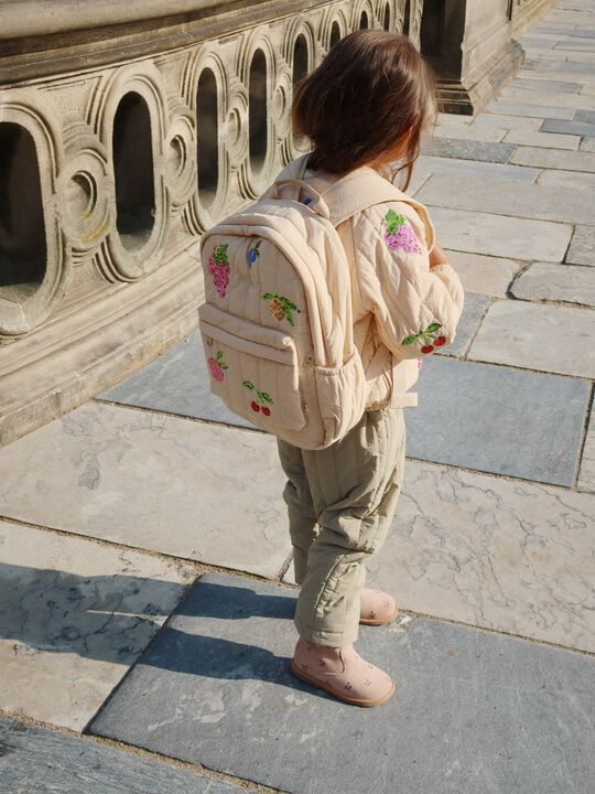 JUNO QUILTED SEQUIN BACKPACK MIDI