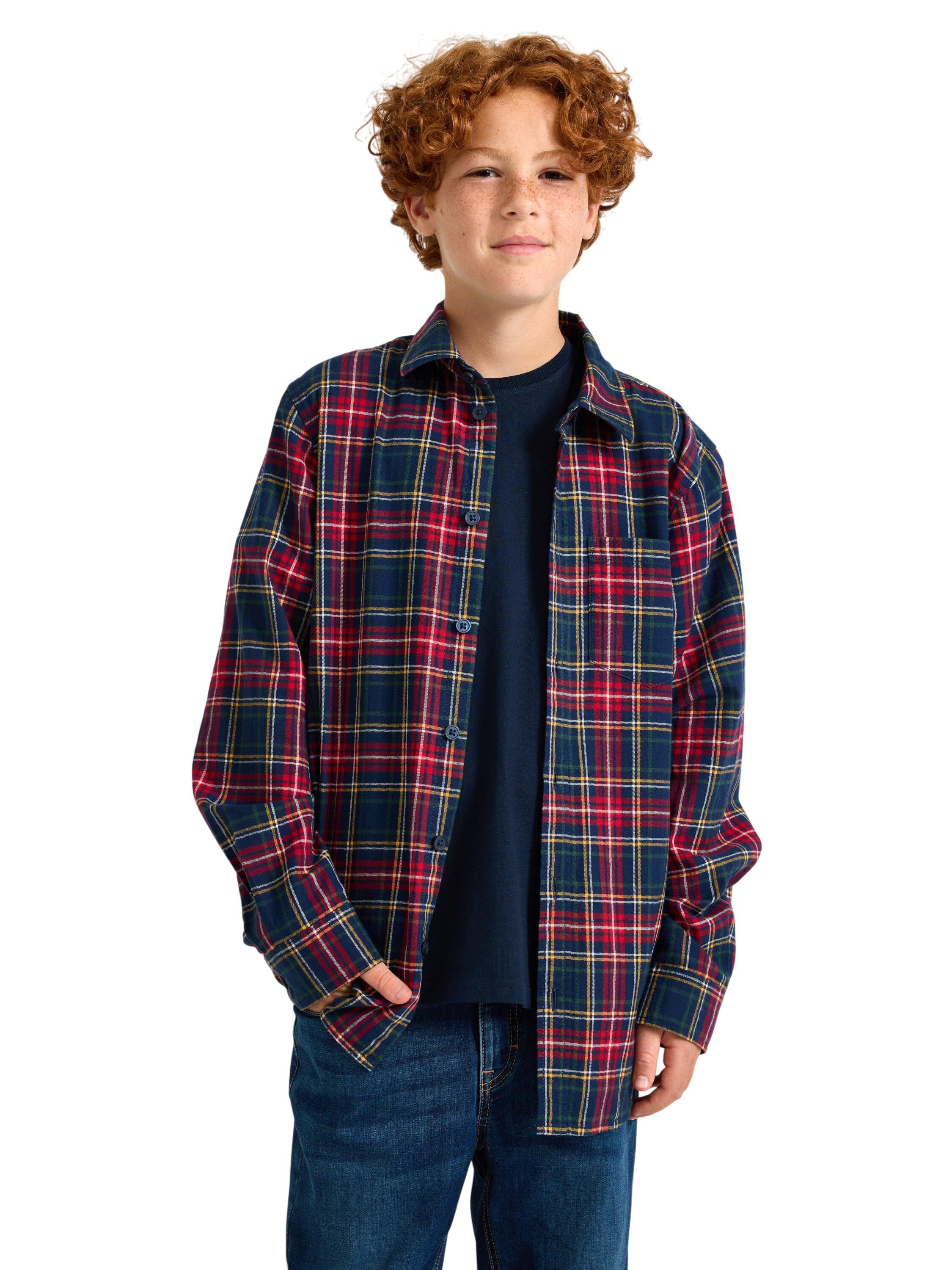 Rutem&oslash;nstret langermet skjorte i my