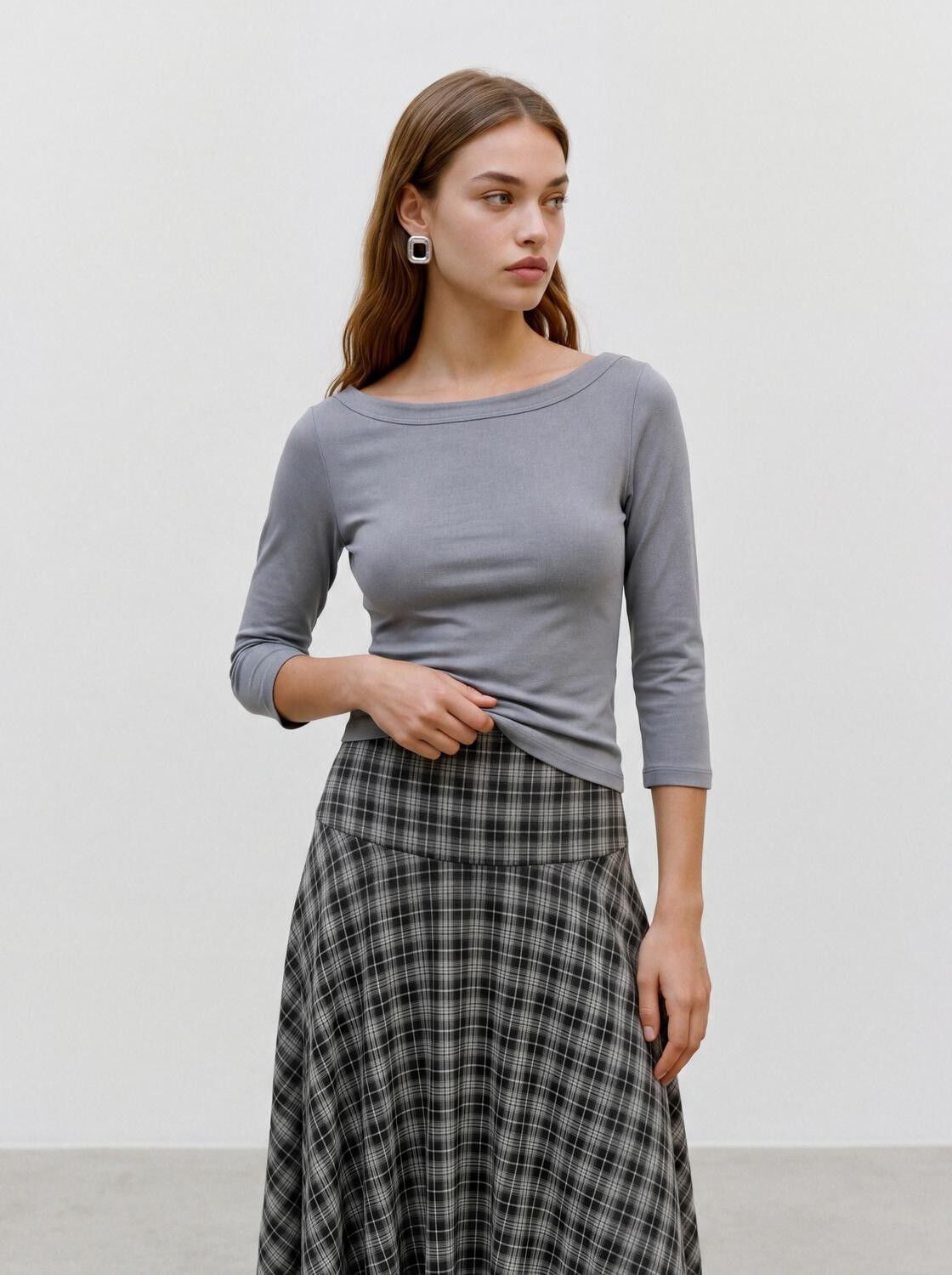 AWTHEA 3/4 BOATNECK TOP EXCL NOOS