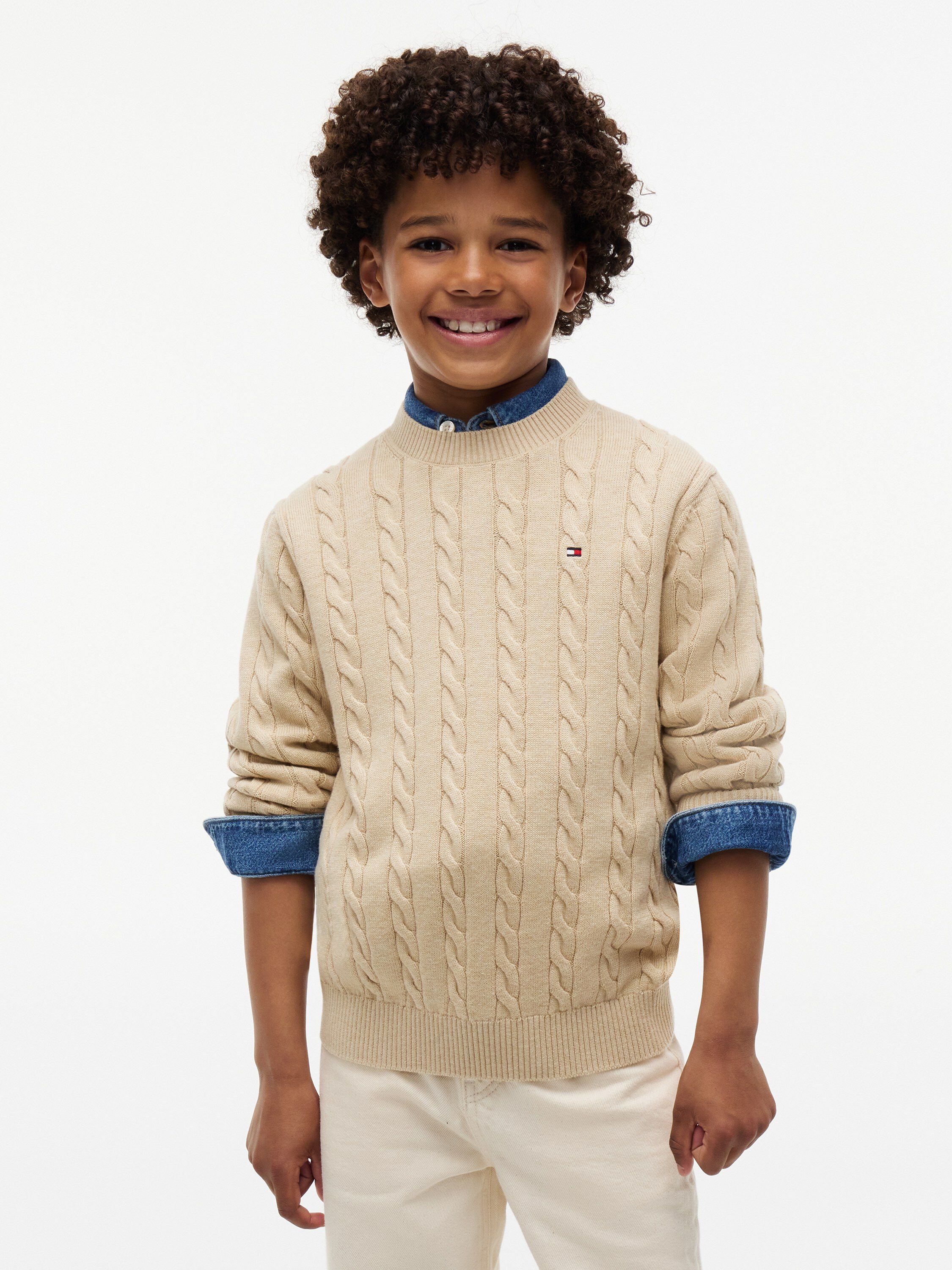 Cable Knit Crew Neck Jumper