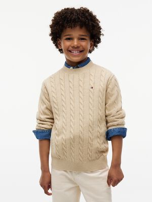 Cable Knit Crew Neck Jumper