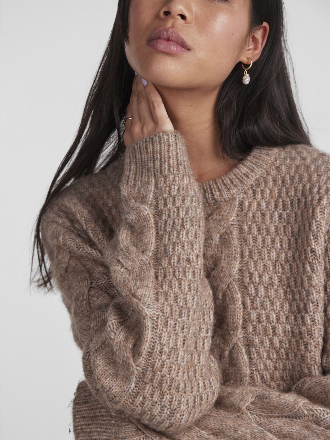 Pcnina Ls O-Neck Knit Noos Bc