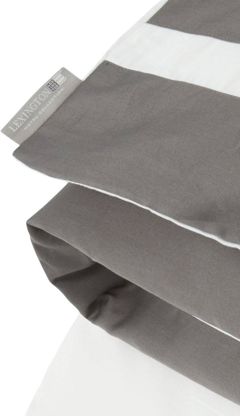 Hotel Sateen White/Charcoal Contrast Duvet Cover